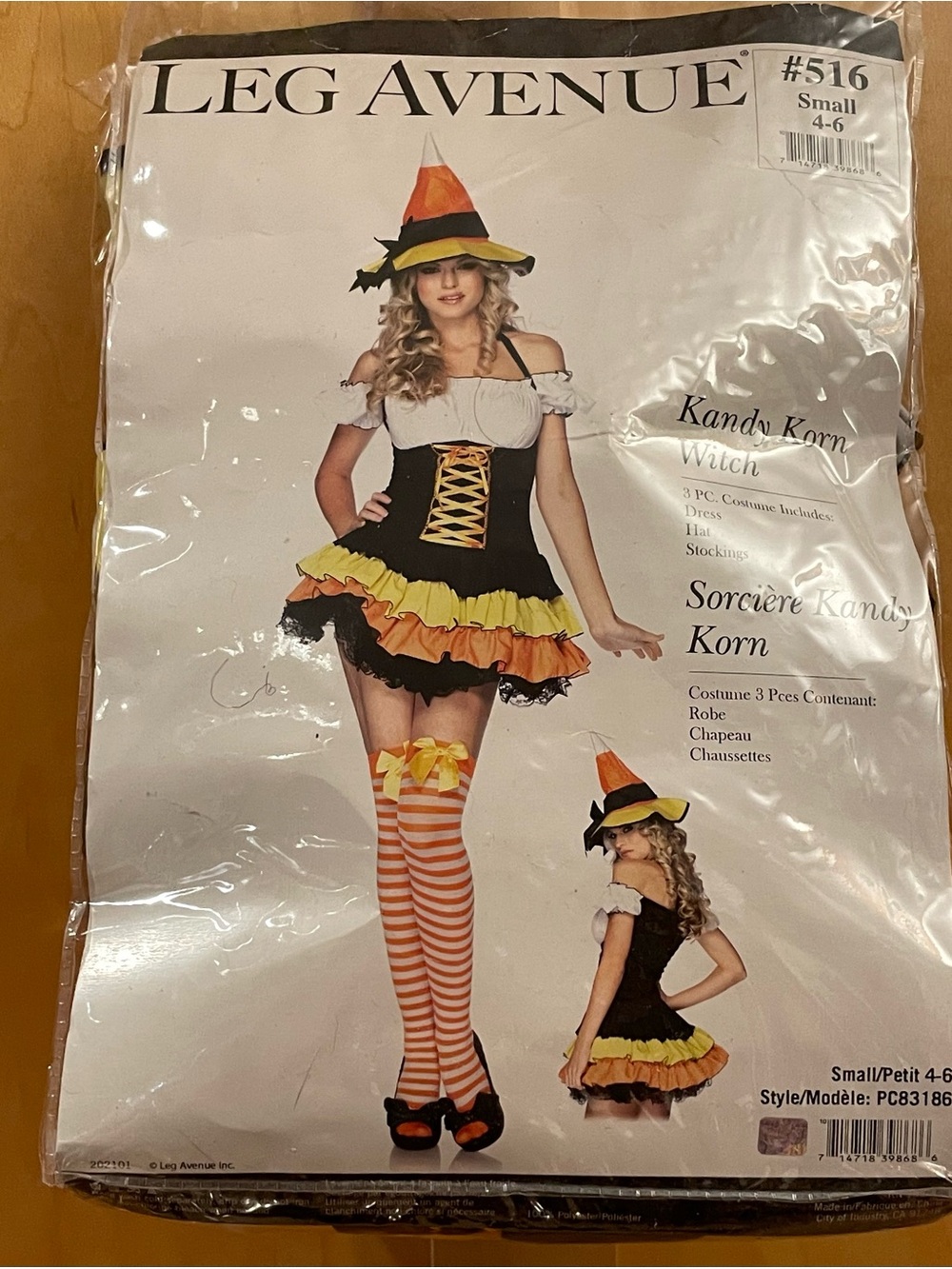 Leg Avenue Black, Orange & Yellow Kandy Korn Witch Costume for Kids
